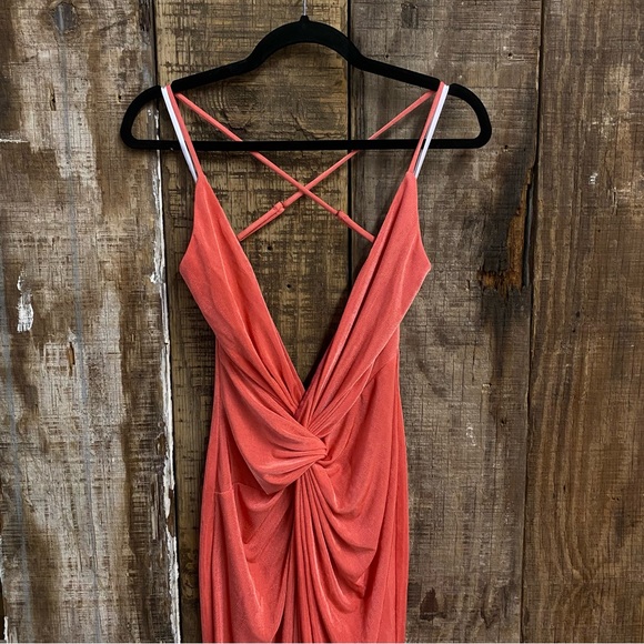 Katie May Pixie Gown dress Nectarine
Coral Backless Dress maxi stretch Revolve S - Picture 9 of 9